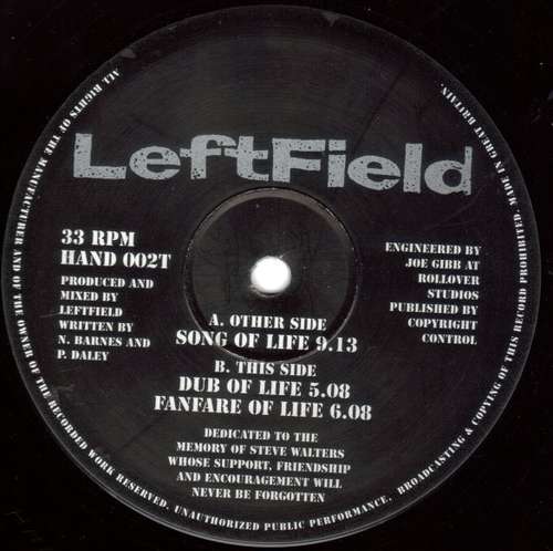 Cover Leftfield - Song Of Life (12) Schallplatten Ankauf