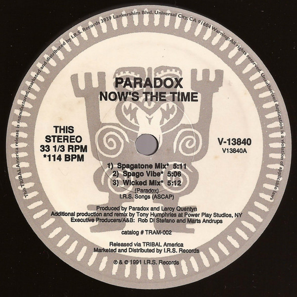 Cover Paradox (2) - Now's The Time (12) Schallplatten Ankauf