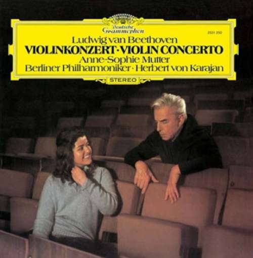 Cover Ludwig van Beethoven, Anne-Sophie Mutter, Berliner Philharmoniker, Herbert von Karajan - Violinkonzert = Violin Concerto (LP) Schallplatten Ankauf