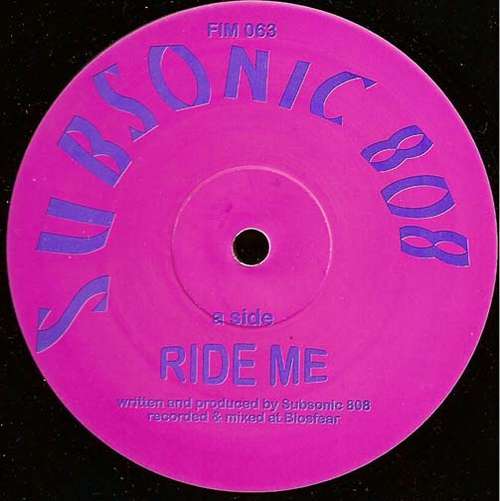 Cover Subsonic 808 - Ride Me (10) Schallplatten Ankauf
