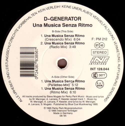 Cover Una Musica Senza Ritmo Schallplatten Ankauf
