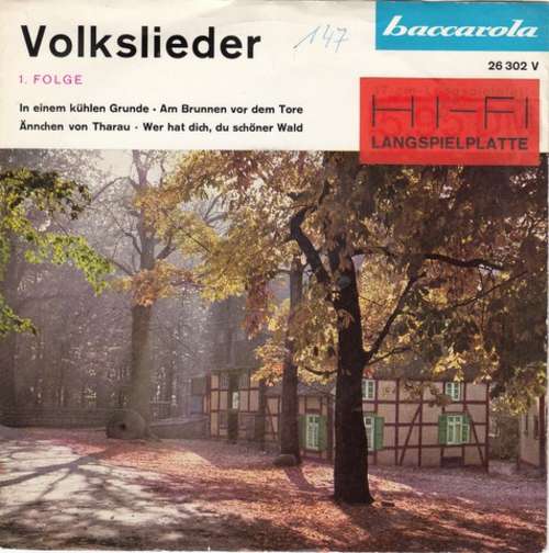 Cover Ein Männerchor* - Volkslieder - 1. Folge (7) Schallplatten Ankauf