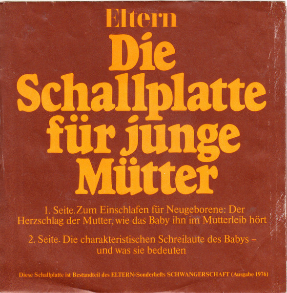Cover No Artist - Die Schallplatte Für Junge Mütter (Flexi, 7) Schallplatten Ankauf