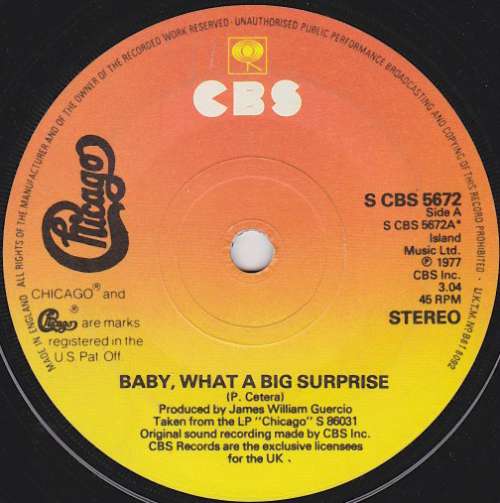 Bild Chicago (2) - Baby, What A Big Surprise (7, Single) Schallplatten Ankauf