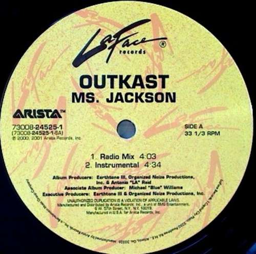 Cover OutKast - Ms. Jackson / Sole Sunday (12) Schallplatten Ankauf