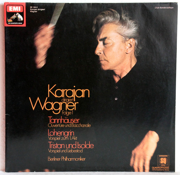 Cover Wagner* - Herbert von Karajan, Berliner Philharmoniker - Karajan Dirigiert Wagner, Folge 1+2 (2xLP, Quad, Club) Schallplatten Ankauf