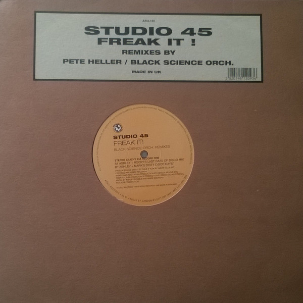Cover Studio 45 - Freak It! (Remixes By Pete Heller / Black Science Orch.) (2x12) Schallplatten Ankauf