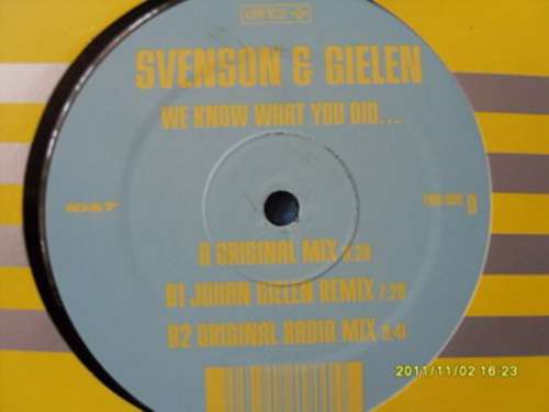 Cover Svenson & Gielen - We Know What You Did... (12) Schallplatten Ankauf