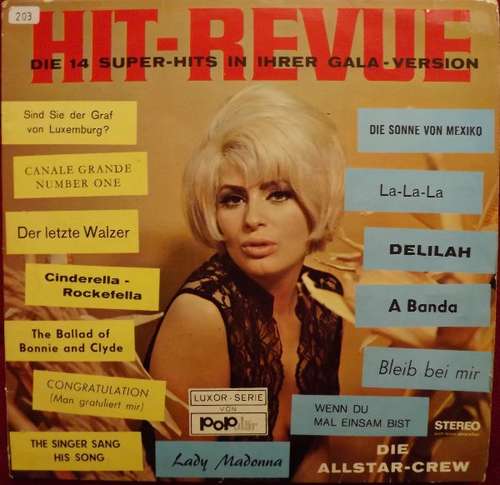Cover Die Allstar-Crew - Hit-Revue - Die 14 Super-Hits In Ihrer Gala-Version (LP, Comp) Schallplatten Ankauf