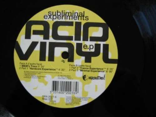 Cover Subliminal Experiments - Acid Vinyl EP (12, EP) Schallplatten Ankauf