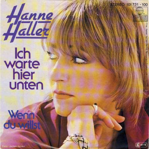 Cover Hanne Haller - Ich Warte Hier Unten (7, Single) Schallplatten Ankauf