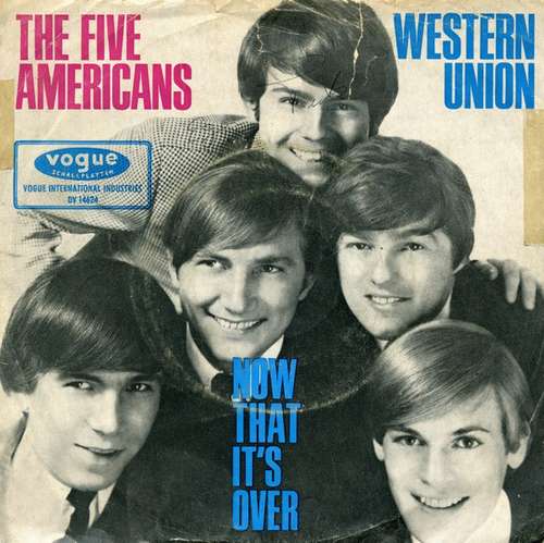 Cover The Five Americans - Western Union / Now That It's Over (7, Single) Schallplatten Ankauf