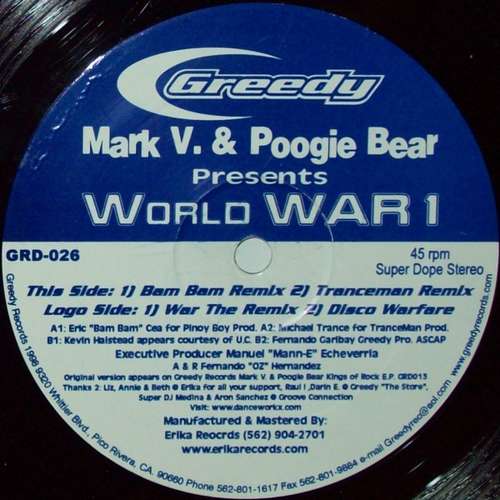 Cover Mark V. & Poogie Bear - World WAR 1 (12) Schallplatten Ankauf