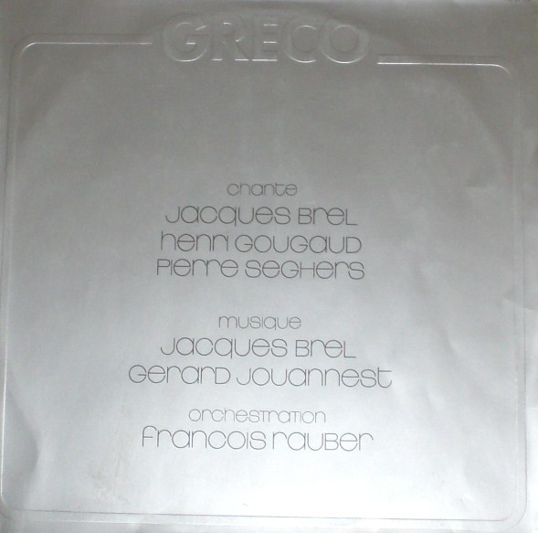 Cover Greco* - Greco Chante Jacques Brel, Henri Gougaud, Pierre Seghers (LP, Album) Schallplatten Ankauf