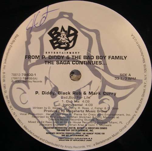 Cover P. Diddy, Black Rob & Mark Curry - Bad Boy For Life (12) Schallplatten Ankauf