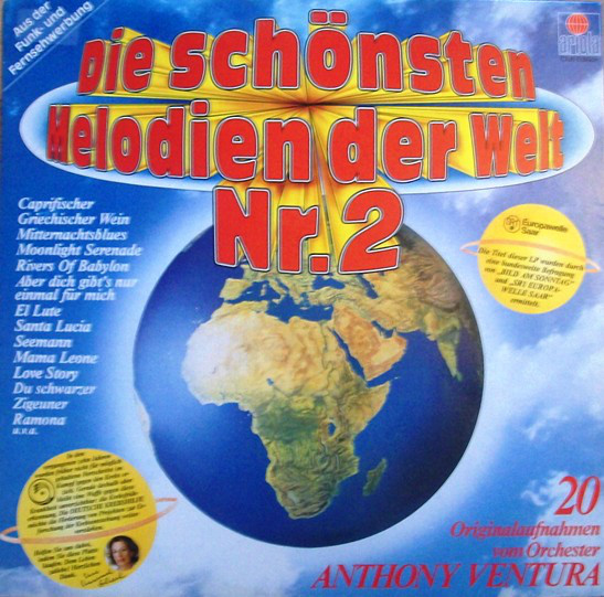Cover Orchester Anthony Ventura - Die Schönsten Melodien Der Welt Nr. 2 (LP, Comp, Club) Schallplatten Ankauf
