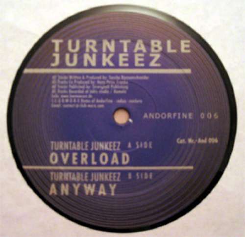 Cover Turntable Junkeez - Overload / Anyway (12) Schallplatten Ankauf