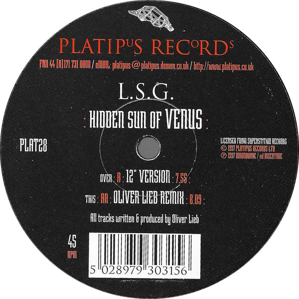 Cover L.S.G. - Hidden Sun Of Venus (12) Schallplatten Ankauf