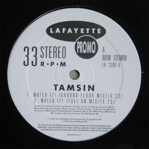 Cover Tamsin* - Watch It ! (12, Promo) Schallplatten Ankauf