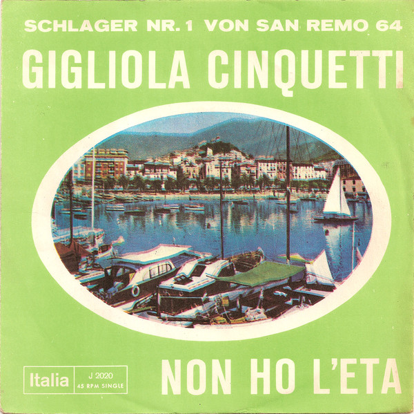 Cover Gigliola Cinquetti - Non Ho L'Eta (7, Single) Schallplatten Ankauf