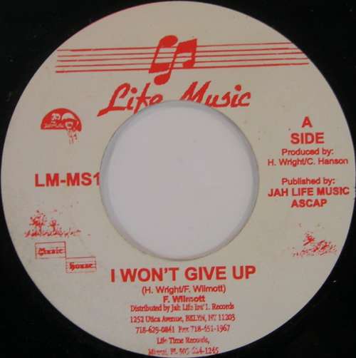 Cover F. Wilmott* - I Won't Give Up (7) Schallplatten Ankauf