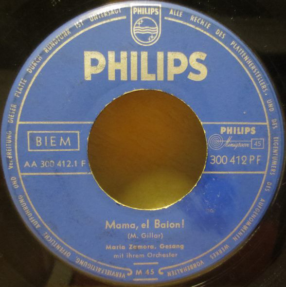 Cover Maria Zamora - Mama, El Baión! / Camarero (7, Single) Schallplatten Ankauf