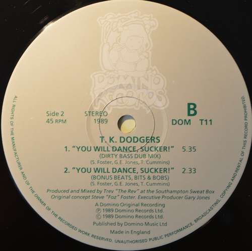 Cover T.K. Dodgers - You Will Dance, Sucker! (12, Maxi) Schallplatten Ankauf