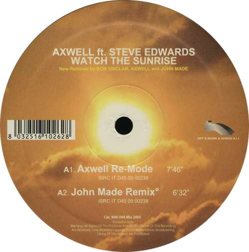 Cover Axwell ft. Steve Edwards - Watch The Sunrise (12, Promo) Schallplatten Ankauf