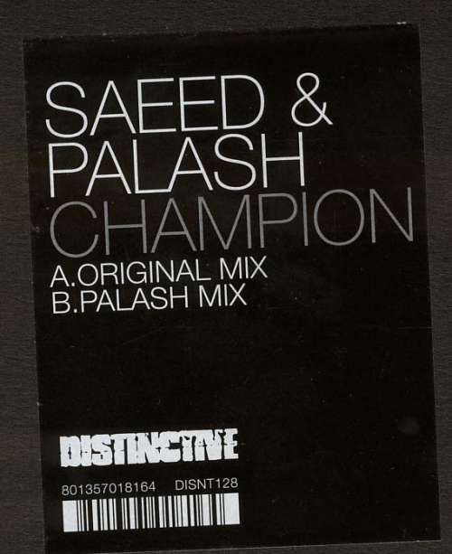 Cover Saeed & Palash - Champion (12) Schallplatten Ankauf