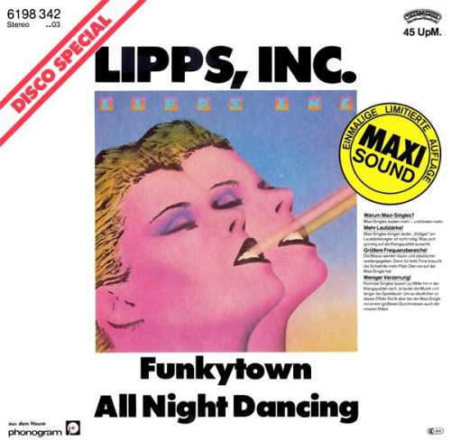 Cover Lipps, Inc. - Funkytown / All Night Dancing (12, Maxi, Ltd) Schallplatten Ankauf