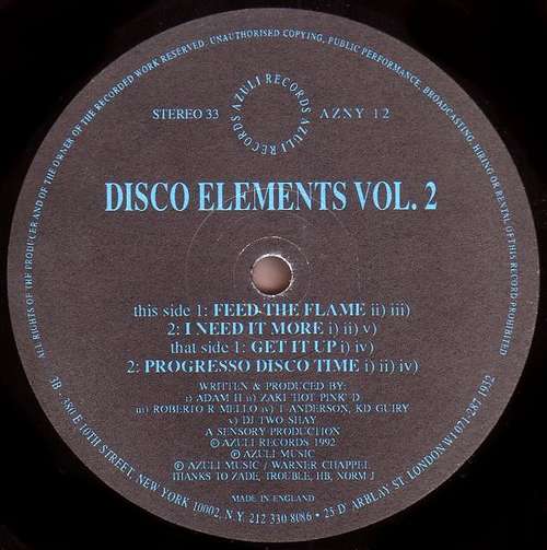 Cover Disco Elements - Vol. 2 (12) Schallplatten Ankauf