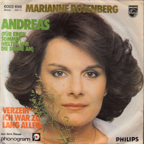 Cover Marianne Rosenberg - Andreas (Für Einen Sommer Hielten Wir Die Sonne An) (7, Single) Schallplatten Ankauf