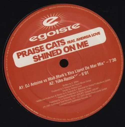 Cover Praise Cats Feat. Andrea Love - Shined On Me (12) Schallplatten Ankauf