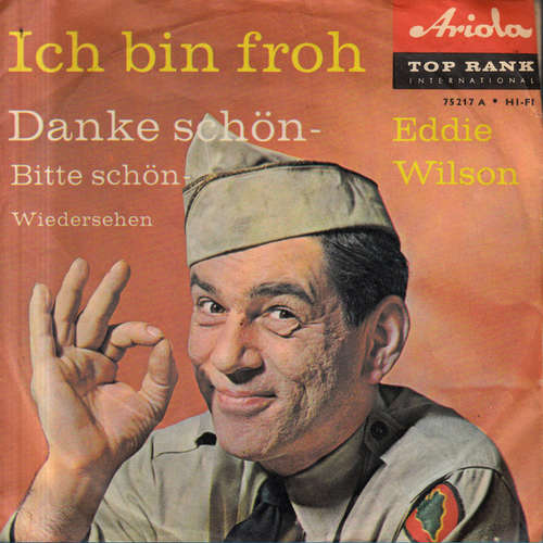 Cover Eddie Wilson (2) - Danke Schön - Bitte Schön - Aufwiedersehen / Ich Bin Froh (7, Single, Mono) Schallplatten Ankauf