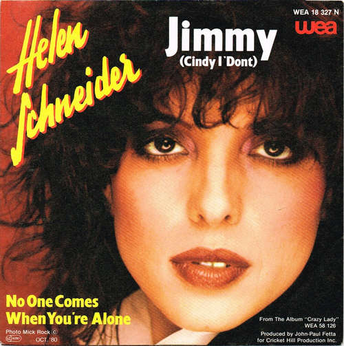 Cover Helen Schneider - Jimmy (Cindy I Don't) (7, Single) Schallplatten Ankauf