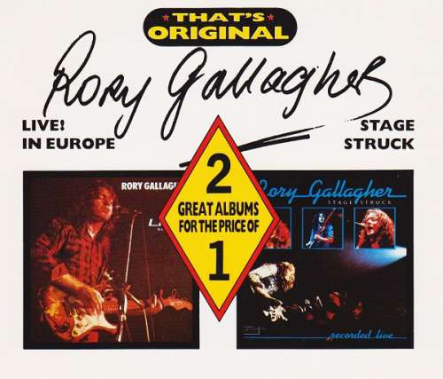 Cover Rory Gallagher - Live! In Europe / Stage Struck (2xCD, Comp) Schallplatten Ankauf