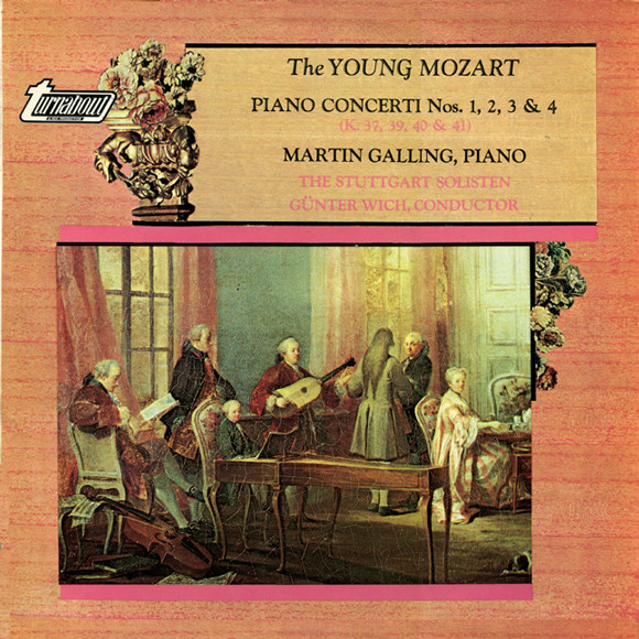 Cover Mozart*, Martin Galling, The Stuttgart Solisten*, Günter Wich* - The Young Mozart (Piano Concerti Nos. 1, 2, 3, & 4) (LP, Album) Schallplatten Ankauf
