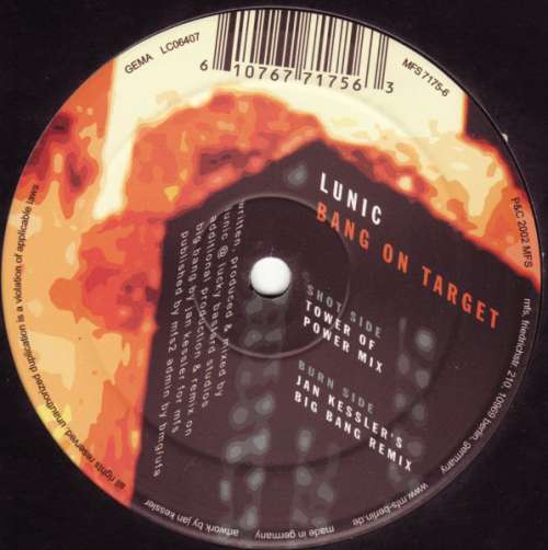 Cover Lunic - Bang On Target (12) Schallplatten Ankauf