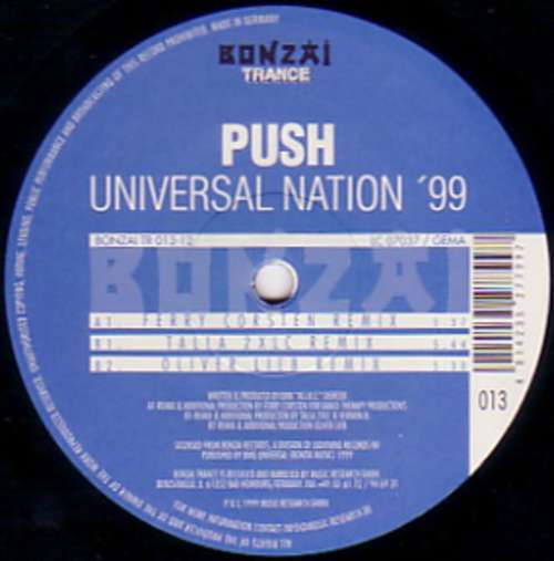 Cover Push - Universal Nation '99 (12) Schallplatten Ankauf