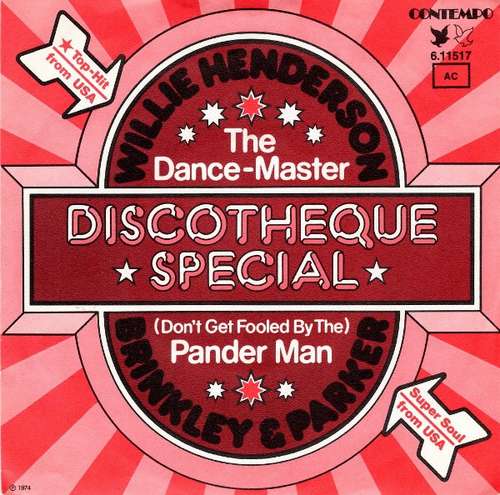 Cover Willie Henderson, Brinkley & Parker - The Dance-Master / (Don't Get Fooled By The) Pander Man (7, Single) Schallplatten Ankauf