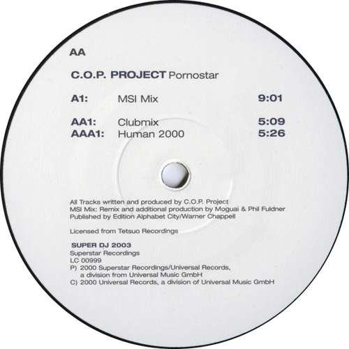Cover C.O.P. Project - Pornostar (12) Schallplatten Ankauf