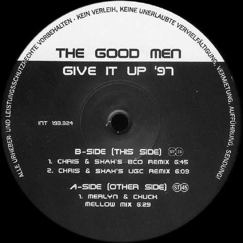Cover The Good Men - Give It Up '97 (12) Schallplatten Ankauf
