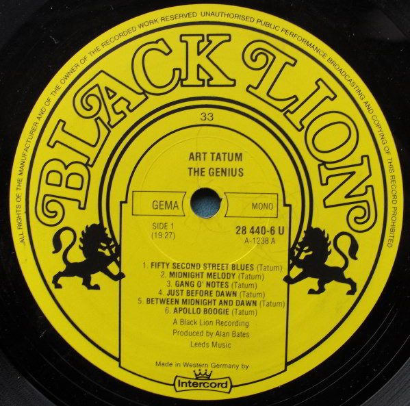 Cover Art Tatum - The Genius (LP, Album, Mono) Schallplatten Ankauf