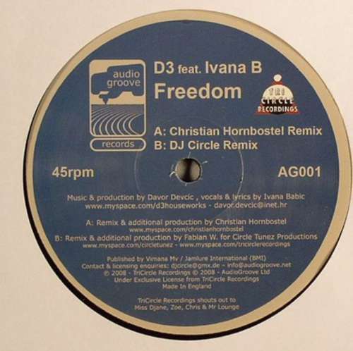 Cover D3 feat. Ivana B* - Freedom (12) Schallplatten Ankauf