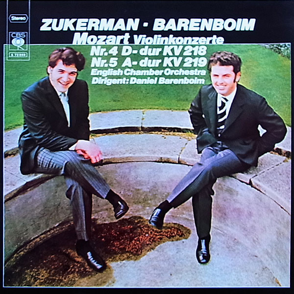 Cover Mozart*, Zukerman* - Barenboim*, English Chamber Orchestra , Dirigent: Daniel Barenboim - Violinkonzerte Nr. 4 D-dur KV 218 •  Nr. 5 A-dur KV 219 (LP) Schallplatten Ankauf