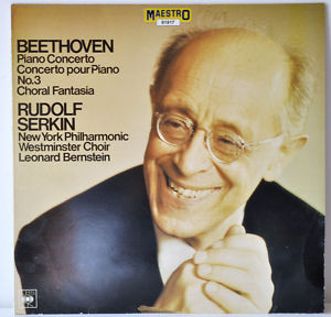 Cover Beethoven* - Rudolf Serkin, The Westminster Choir*, New York Philharmonic*, Leonard Bernstein - Piano Concerto Concerto Pour Piano N° 3 - Choral Fantasia (LP) Schallplatten Ankauf
