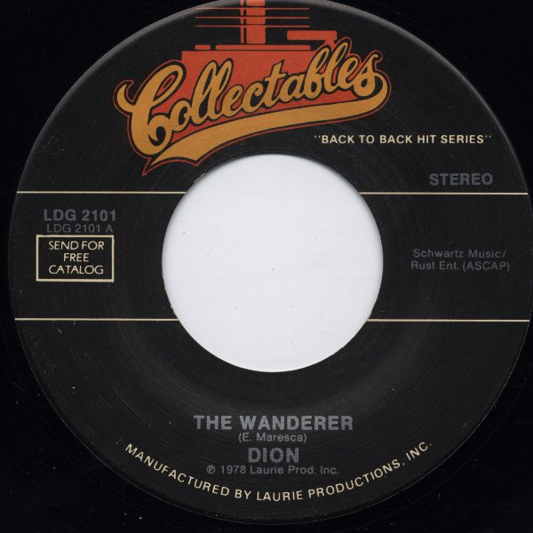 Cover Dion (3) / Dion & The Belmonts - The Wanderer / No One Knows (7, Single, RE) Schallplatten Ankauf