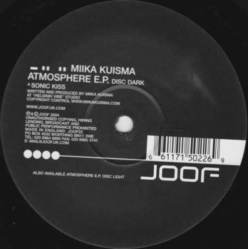 Cover Miika Kuisma - Atmosphere E.P. Disc Dark (12, EP) Schallplatten Ankauf