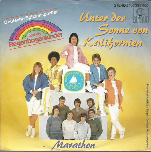 Cover Deutsche Spitzensportler Und Die Regenbogenkinder - Unter Der Sonne Von Kalifornien (7, Single) Schallplatten Ankauf