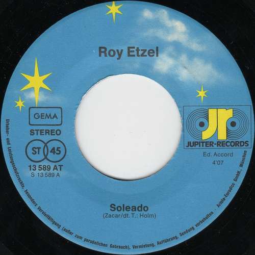 Cover Roy Etzel - Soleado (7, Single) Schallplatten Ankauf